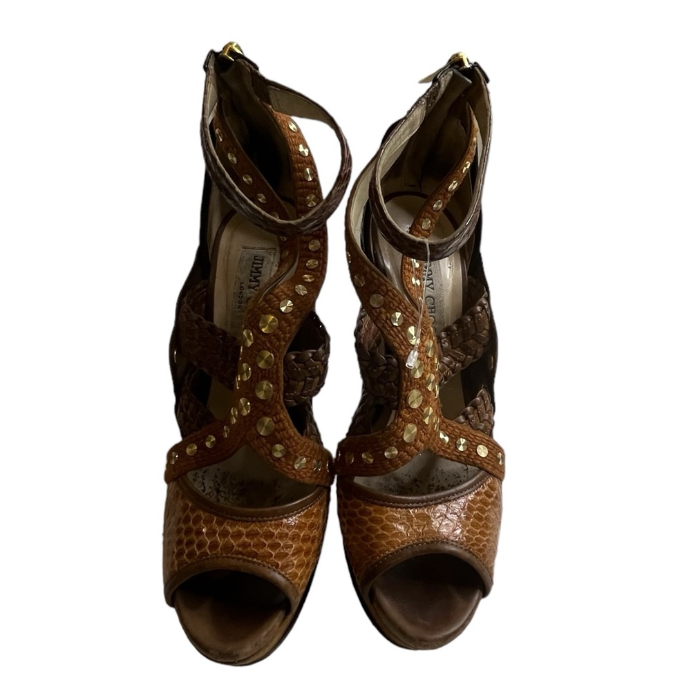 Jimmy Choo Python Khloe Kardashian Heels Platform… - image 3